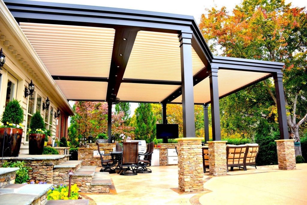 overhead deck covering for home and residential
